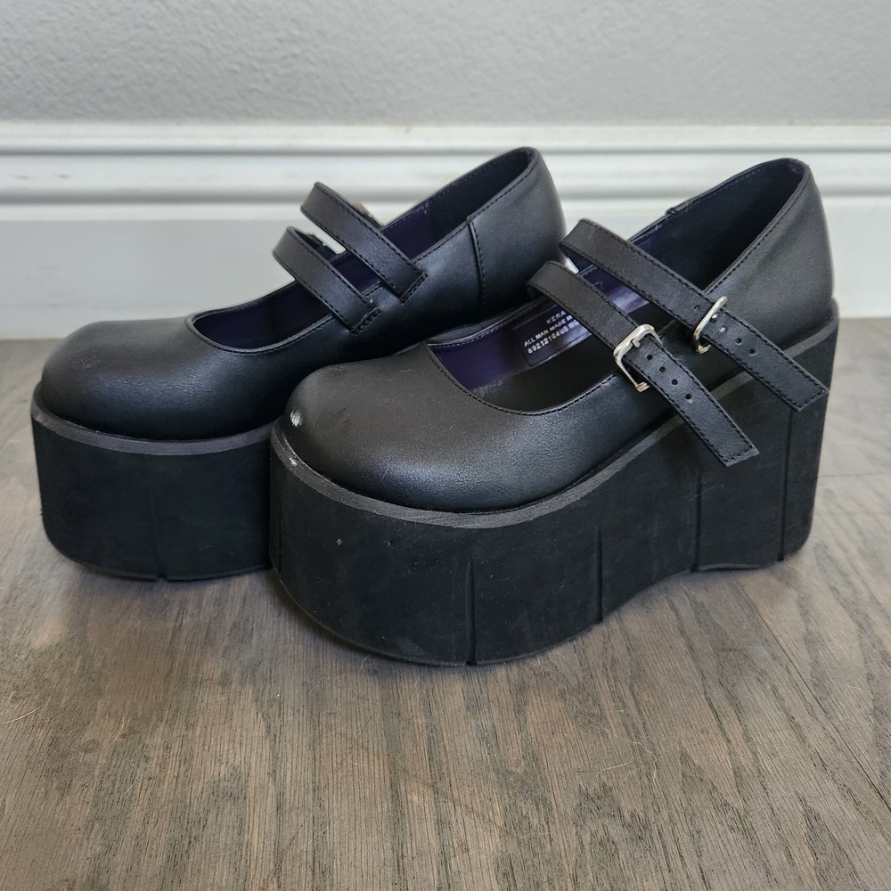 Demonia Black Platform Mary Jane Shoes